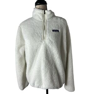 Patagonia Los Gatos Sweater - Size Medium - 1/4 Zip White Pullover